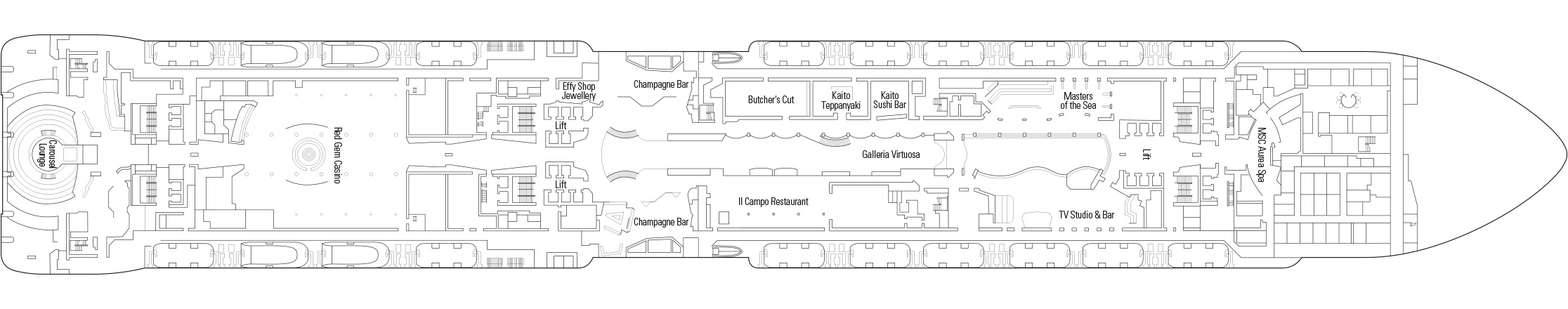 Deck plans: select your cabin | MSC Virtuosa | MSC Cruises